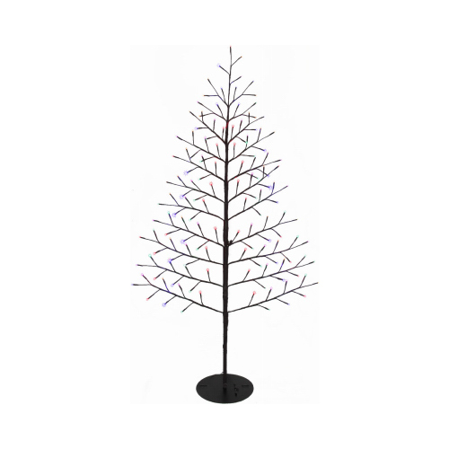 Christmas Lawn Decor, Bare Branch Wall Tree, 140 Twinkling Multi-Color LED Lights, 72-In.