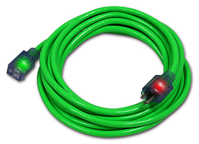 Pro Glo D17444100 Extension Cord, Green, 12/3, 100-Ft.