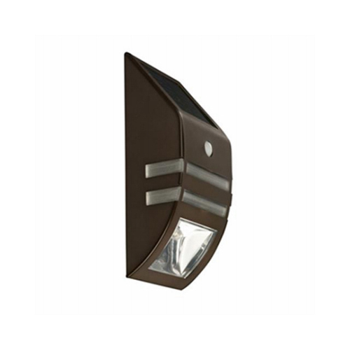 RIMPORTS LLC GL39901 Solar LED Security Light, 40 Lumens, Stainless Steel, Plastic Lens, Black