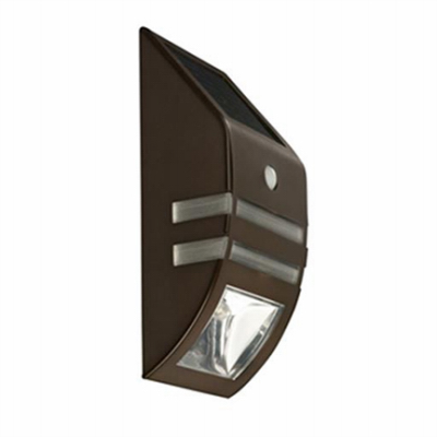 RIMPORTS LLC GL39901 Solar LED Security Light, 40 Lumens, Stainless Steel, Plastic Lens, Black