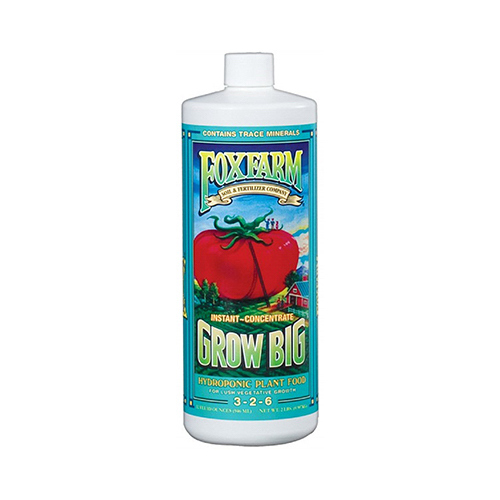 FoxFarm FX14010 Grow Big Hydro Liquid Plant Food Concentrate, 1-Qt.
