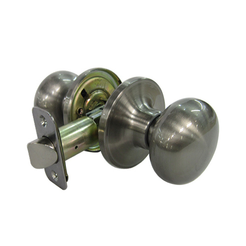 Mushroom Passage Knob Set, Satin Nickel