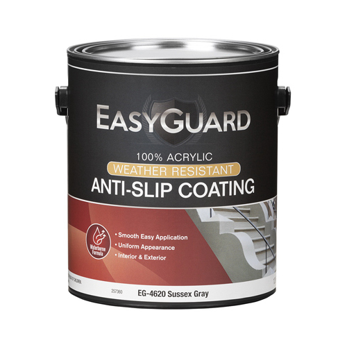 Anti-Slip Floor Coating, Sussex Gray Flat Acrylic, 1-Gallon