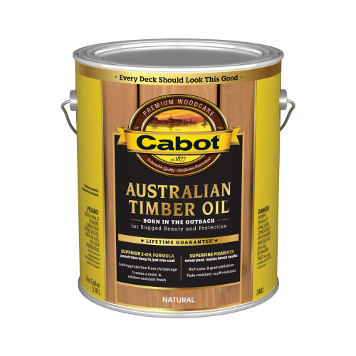 CABOT/VALSPAR CORP 3400-07-XCP4 Australian Timber Oil Wood Finish, Neutral, 1-Gallon - pack of 4