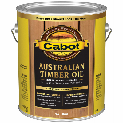 CABOT/VALSPAR CORP 3400-07 Australian Timber Oil Wood Finish, Neutral, 1-Gallon