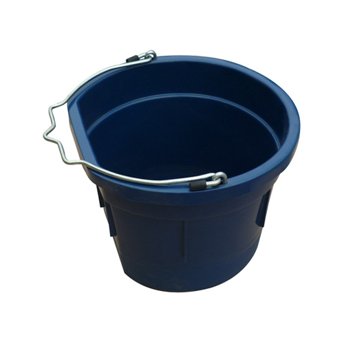 Utility Bucket, Flat Sided, Dark Blue Resin, 8-Qts.
