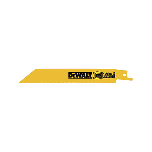 DEWALT DW4813B25 Reciprocating Saw Blade, 3/4 in W, 6 in L, 24 TPI Yellow