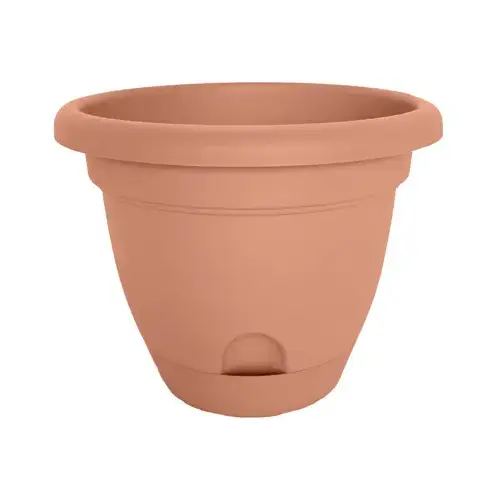 Lucca Self-Watering Planter, Plastic, Terra Cotta, 12-In.