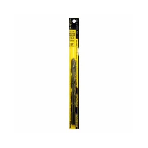 EAZYPOWER 82296 Black Oxide Drill Bit, High Speed Steel, Jobber Length, 10mm