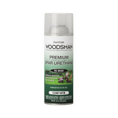 Woodsman Spar Urethane, Indoor/Outdoor, Clear Satin, 12-oz. Spray