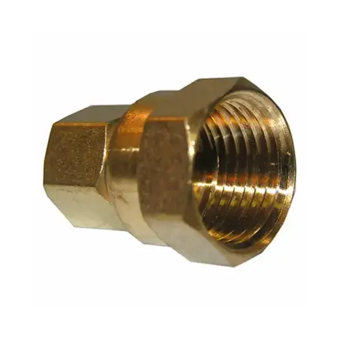 Pipe Fitting, Brass Adapter, 3/8 Compression x 1/2-In. FPT