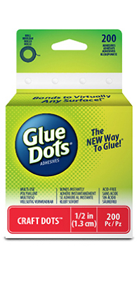 Glue Dots 08165-200 Craft Removable Adhesives, 200-Ct. Roll