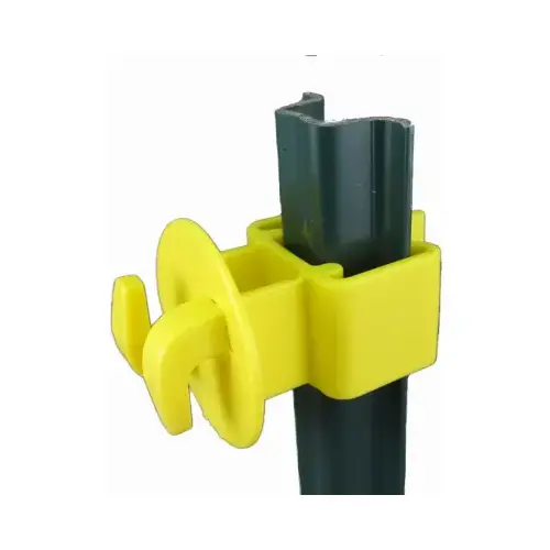 Dare Products SNUG-LGU-25 Electric Fence U-Post Insulator, Light Duty, Yellow - pack of 25