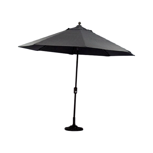 Canmore Patio Market Umbrella, Graphite Gray, 9-Ft.