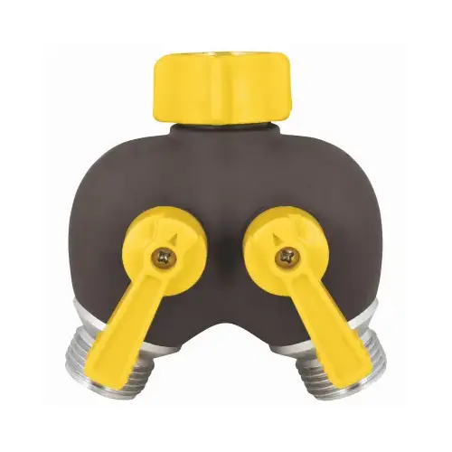2-Way Hose Shut Off Valve, Rubberized - pack of 6