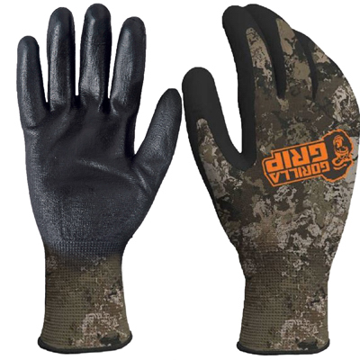 Big Time Products 25097-26 Work Gloves, Polymer Coated, Wildland Pattern, Men's Large