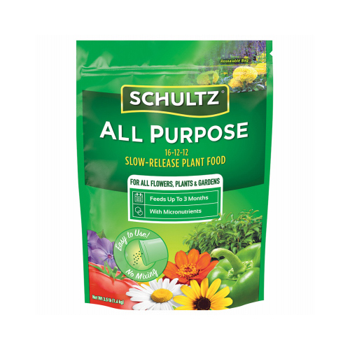 Schultz SPF48640 Plant Food, 3.5 lb, Granular, 16-12-12 N-P-K Ratio