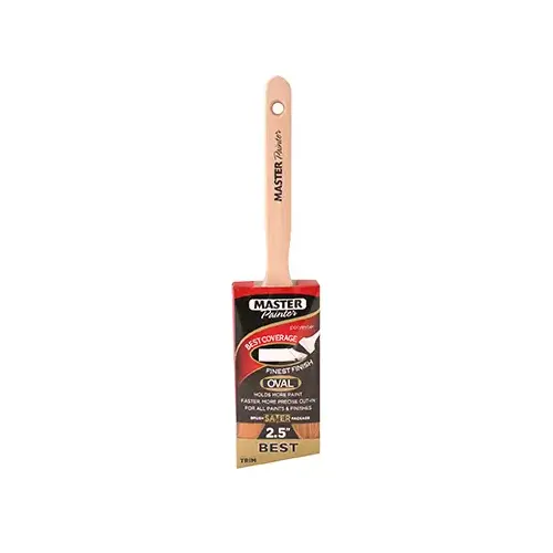 TRUE VALUE APPLICATORS 50225TVA Angle Sash Paint Brush, Semi Oval, 2.5-In.