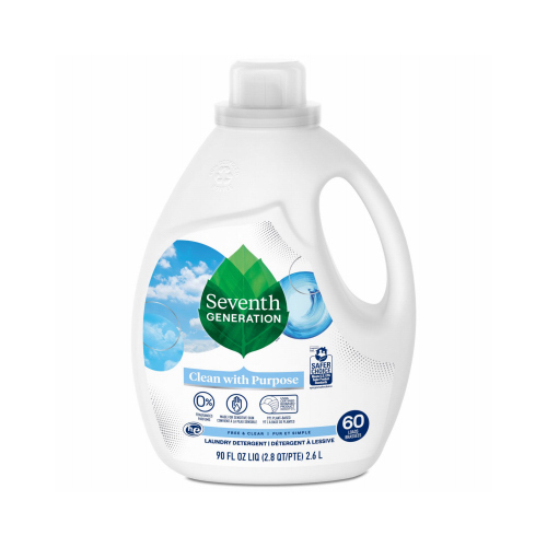 Biodegradable Free & Clear Liquid Laundry Detergent, 90-oz.