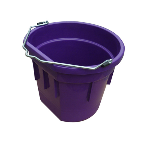 QINGDAO HUATIAN HAND TRUCK MR20QP/FSB-PURP Utility Bucket, Flat Sided, Purple Resin, 20-Qts.