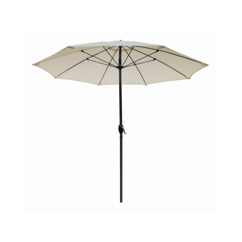 March Products ATAF908117-F11 Patio Market Umbrella, Aluminum Frame, Natural Olefin, 9-Ft.