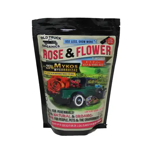 REFORESTATION TECHNOLOGIES INTL 0634 Rose & Flower Organic Fertilizer, Mykos Mycorrhizae Plus Kelp & Humic Acid, 4-2-2 Formula, 2.2-Lbs.