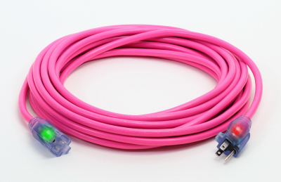 Pro Glo D17335100 Extension Cord, Pink, 14/3, 100-Ft.