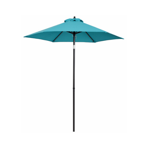 Patio Market Umbrella, Teal Fabric, 7-Ft.