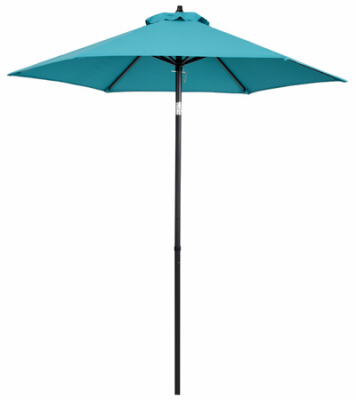 March Products ECO706IT-P33 Patio Market Umbrella, Teal Fabric, 7-Ft.