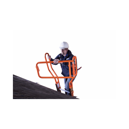 Safe-T Ladder Extension System, Aluminum, Black/Orange, Powder-Coated