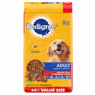 Pedigree 14342 Dry Dog Food, Adult Complete Nutrition Grilled