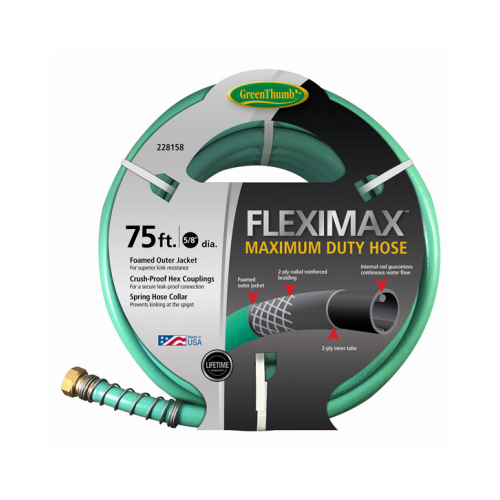 Green Thumb GTFS5875 FLEXIMAX Garden Hose, Max Duty, 5/8-In. x 75-Ft.