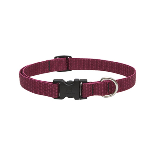 LUPINE INC 36901 Eco Dog Collar, Adjustable, Berry, 3/4 x 9 to 14-In.