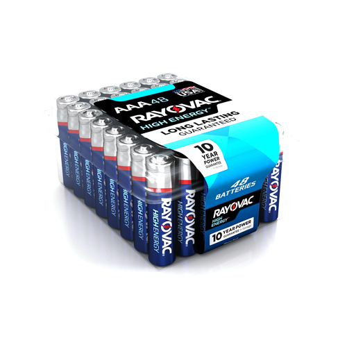 Rayovac 824-48PPK High Energy AAA (Triple A) Alkaline Batteries  pack of 48