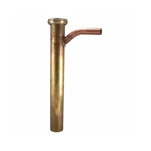 Long Neck Branch Tail Piece, Brass, 20-Ga., 12 - 5/16 In. OD Rough