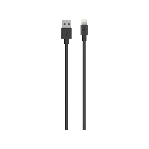 PETRA INDUSTRIES BKNF8J023BT2MB Lightning USB Charger Sync Cable, Black, 4-Ft.