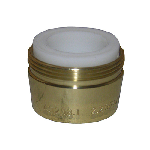 Dual Thread Aerator, Polished Brass, 15/16 MPT x 55/64 In. FPT x 27 Thread