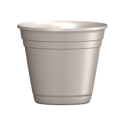 Southern Patio RN1608TA Riverland Planter, 17-1/2 in W, 17-1/2 in D, Round, Plastic, Oxford Tan