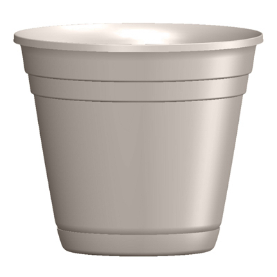 Southern Patio RN1608TA Riverland Planter, 17-1/2 in W, 17-1/2 in D, Round, Plastic, Oxford Tan