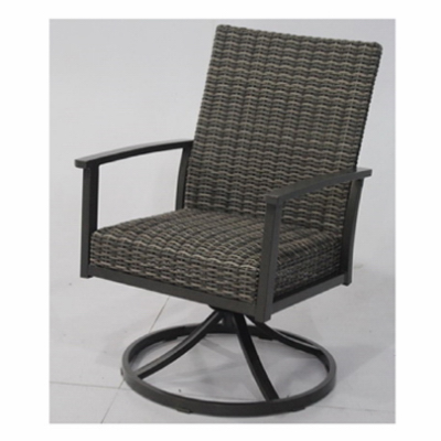 Four Seasons Courtyard B1T00401H60 Nantucket Patio Dining Swivel Rocker Chair, Steel + Woven Fabric