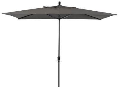 March Products LUNA106E-P48 Deluxe Patio Market Umbrella, Charcoal Polyester/Aluminum, 10 x 6-Ft.