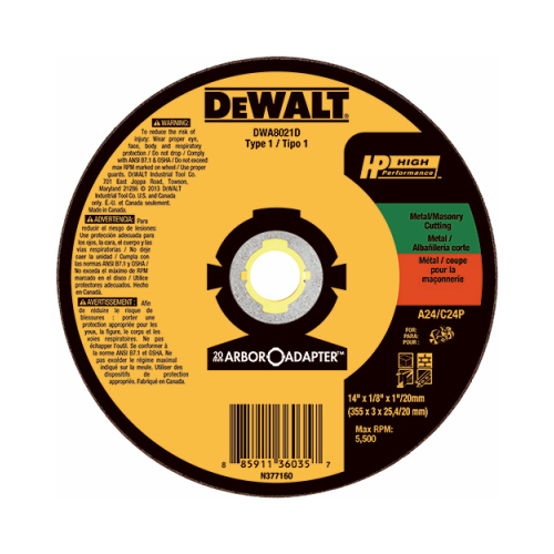 DEWALT DWA8021D CutOff Wheel, 14In.