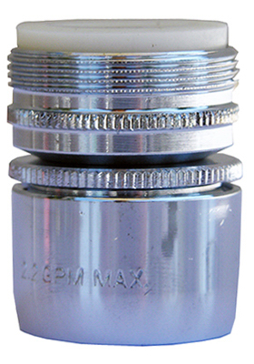 LARSEN SUPPLY CO., INC. 09-9927 Swivel Spray Aerator, Chrome, 15/16 MPT x 55/64 In. FPT x 27 Thread