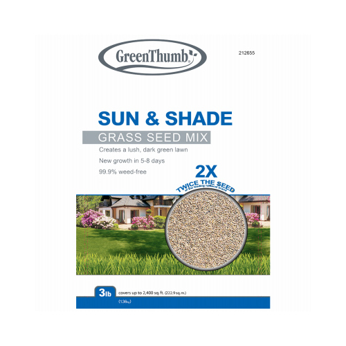 Sun/Shade Grass Seed Mix, 3-Lbs., Covers 1,200 Sq. Ft.