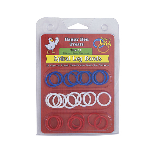 Poultry Spiral Leg Bands, 3 Colors, Size 11, 26-Ct.