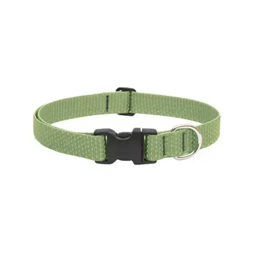 Eco Dog Collar, Adjustable, Moss, 1 x 16 to 28-In.