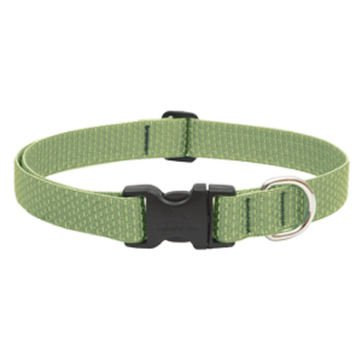 LUPINE INC 36752 Eco Dog Collar, Adjustable, Moss, 1 x 12 to 20-In.