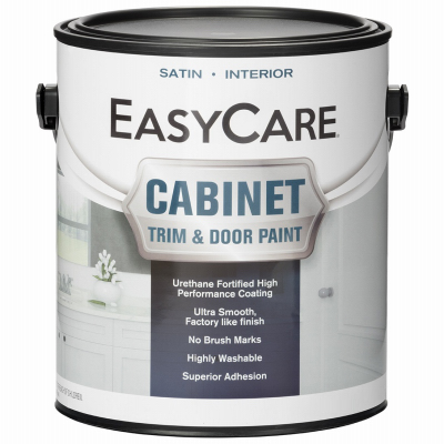 TRUE VALUE MFG COMPANY CABSEN-GL Cabinet Door & Trim Paint, Satin Finish, Neutral Base, Acrylic Polyurethane, Gallon