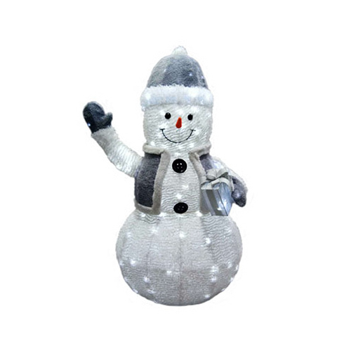 LED Twinkling Snowman, 50-In.