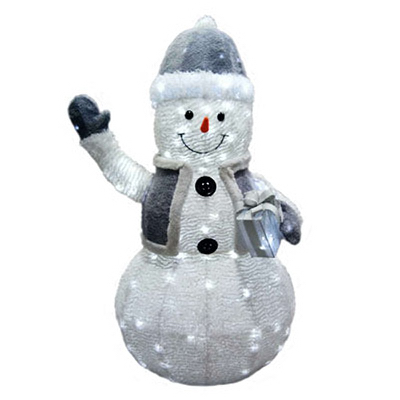 INLITEN LLC-IMPORT 53069-88 LED Twinkling Snowman, 50-In.